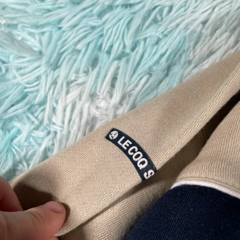 Vintage 90s Beige Le Coq Sportif Sweatshirt - XS