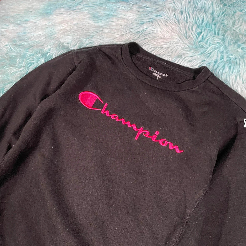 Black Champion Sweatshirt - Womens Large