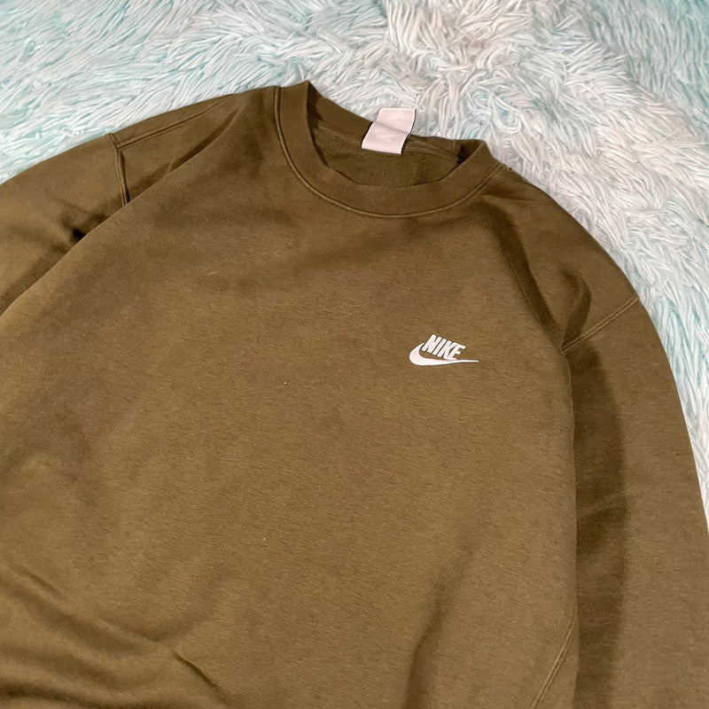 Khaki Nike Sweatshirt plain - Medium