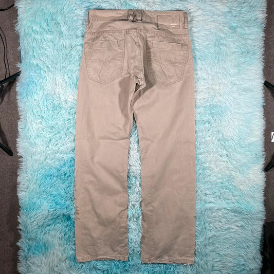 Vintage Beige Diesel Trousers Straight Leg - 32W