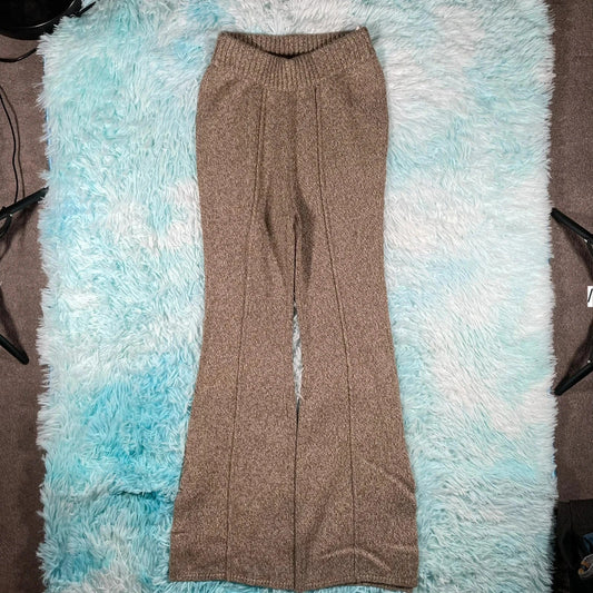 Khaki Claudie Pierlot Flares Trousers - Size 1