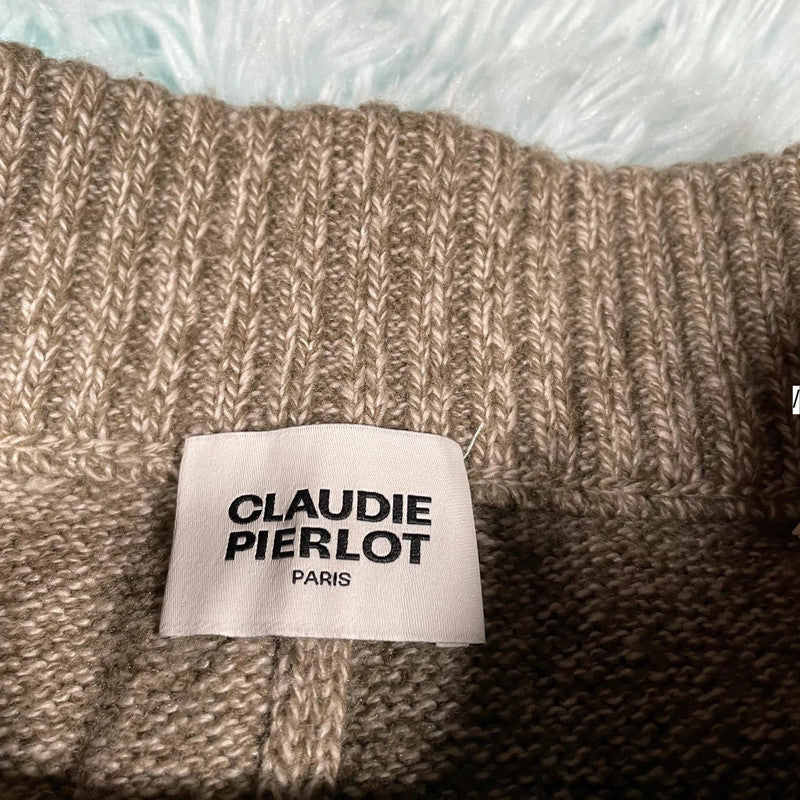 Khaki Claudie Pierlot Flares Trousers - Size 1