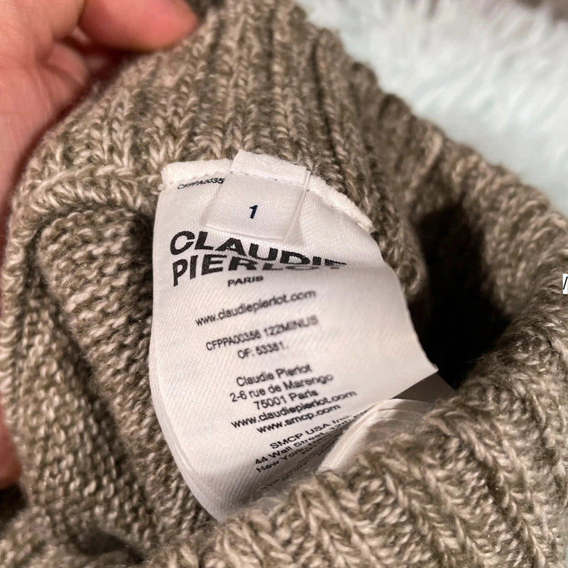 Khaki Claudie Pierlot Flares Trousers - Size 1