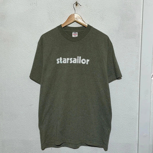 Vintage Khaki Starsailor Graphic T Shirt - Large