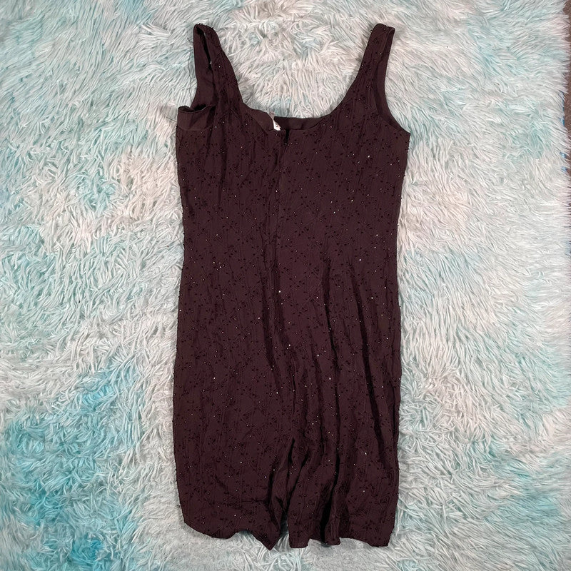 Vintage Y2K Brown Sequinned Top Cerutti 1881 - Size 8