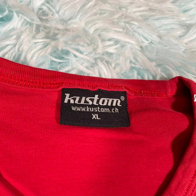 Vintage Y2K Red Chic Swiss Baby Tee - XL