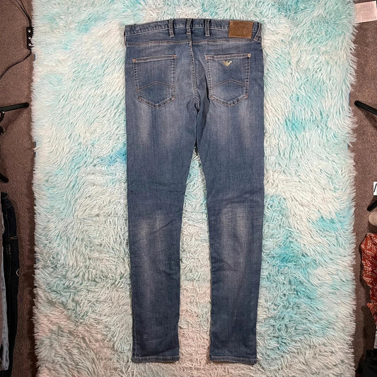 Blue Emporio Armani Jeans Skinny Jeans - 32W