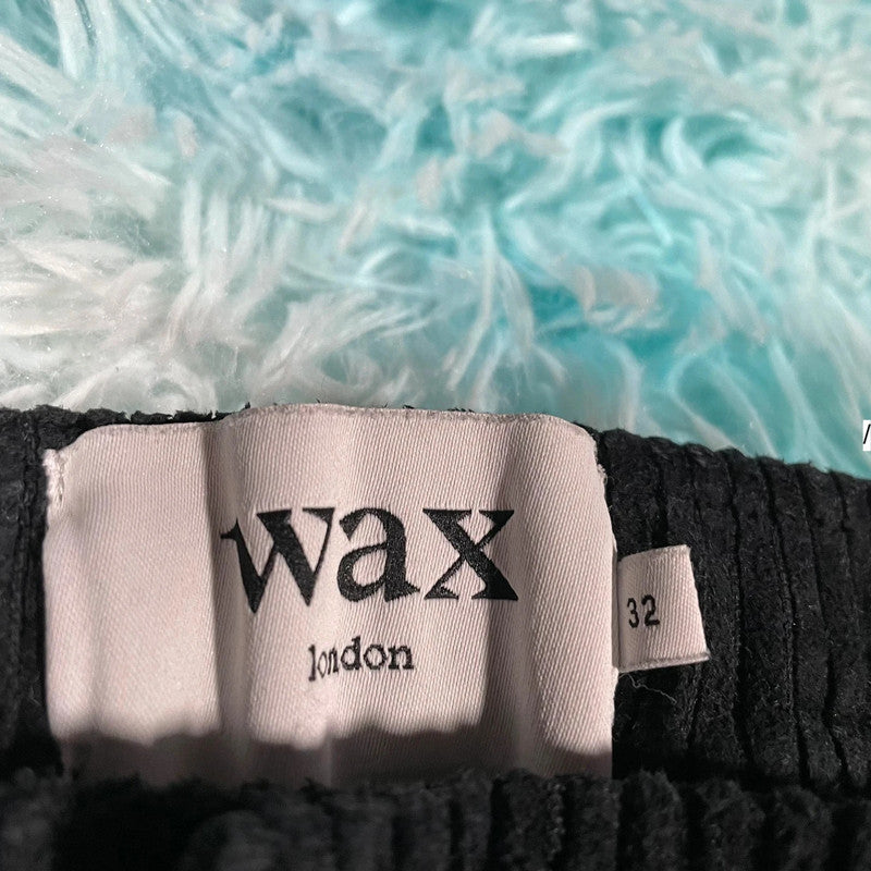 Black Wax Corduroy Trousers - W32 L30