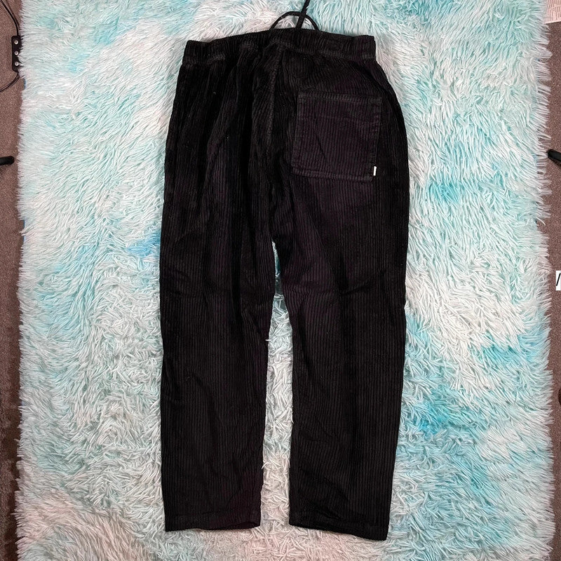 Black Wax Corduroy Trousers - W32 L30