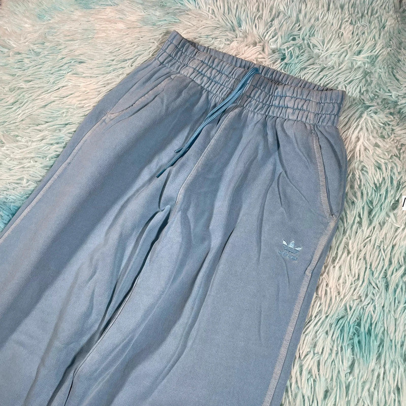 Blue Adidas Baggy Jogging Bottoms - Size 8