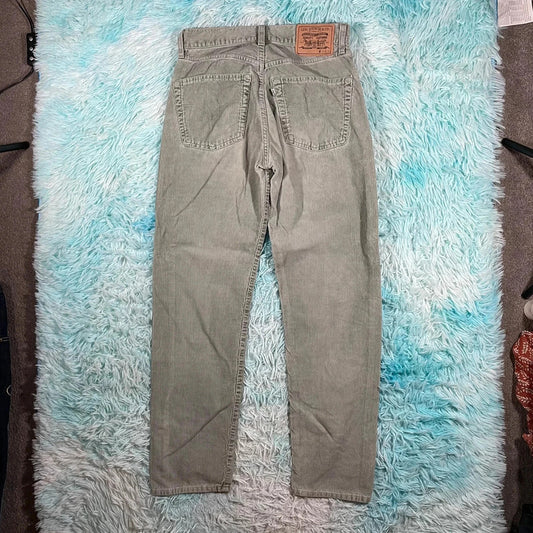 Vintage 90s Green Levi’s Corduroy Trousers 500 - W30 L30