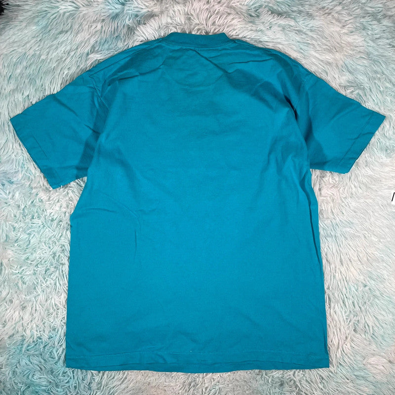 Vintage 90s Blue Spanish Comedy Graphic T Shirt - XL