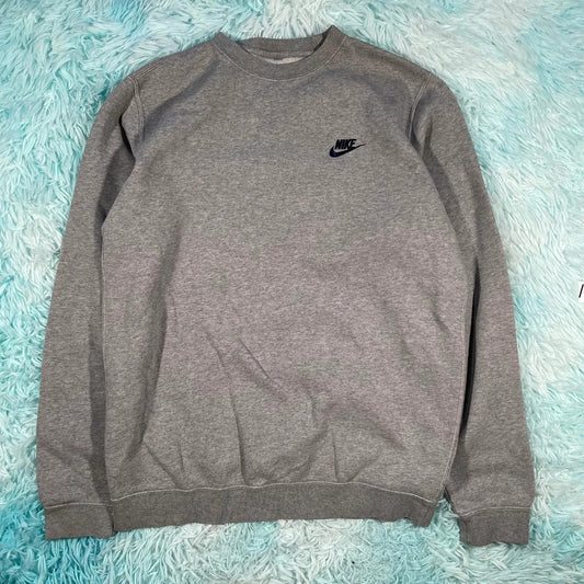Grey Nike Sweatshirt Plain - Large