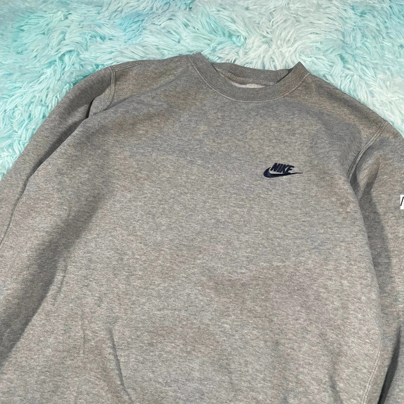 Grey Nike Sweatshirt Plain - Large