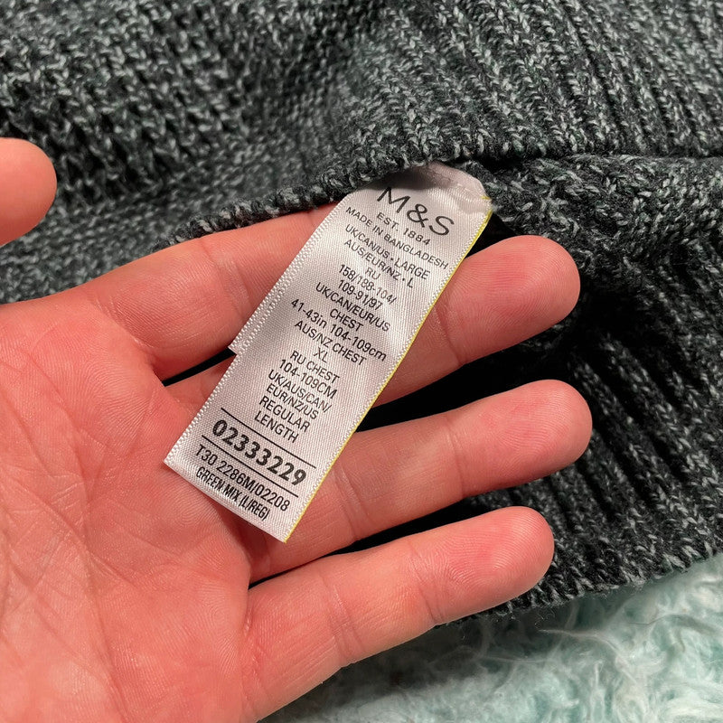 Dark Green Marks & Spencer Knitted Jumper - Large