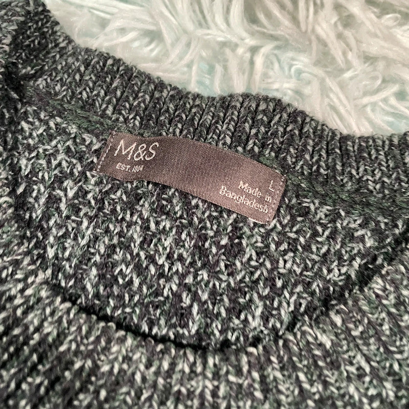 Dark Green Marks & Spencer Knitted Jumper - Large