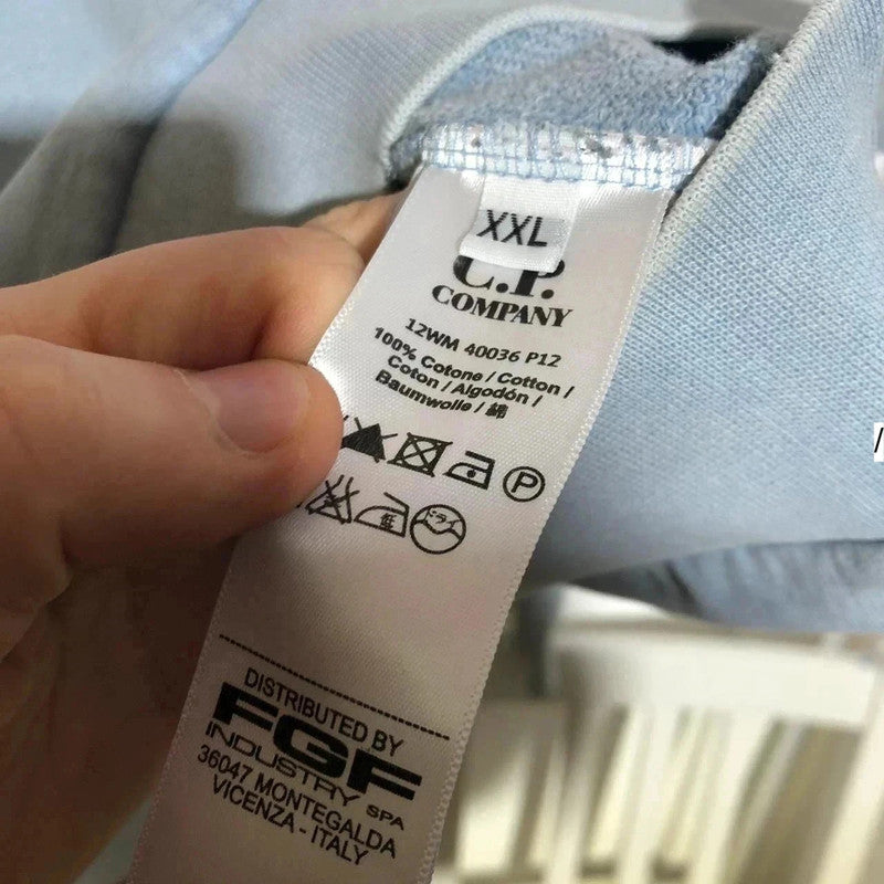 Vintage Light Blue CP Company Sweatshirt Plain - XXL