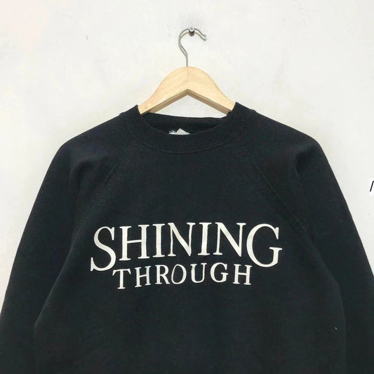 Deadstock Vintage 90s Black Shining Through Movie Graphic Sweatshirt - Large