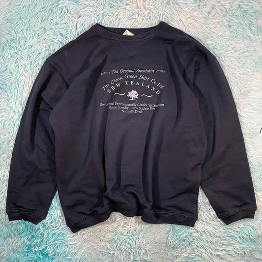 Navy Clean Green Shirt Company Sweatshirt - XL