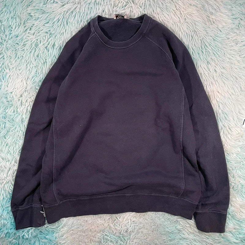 Dark Navy Frame Sweatshirt Plain - Large