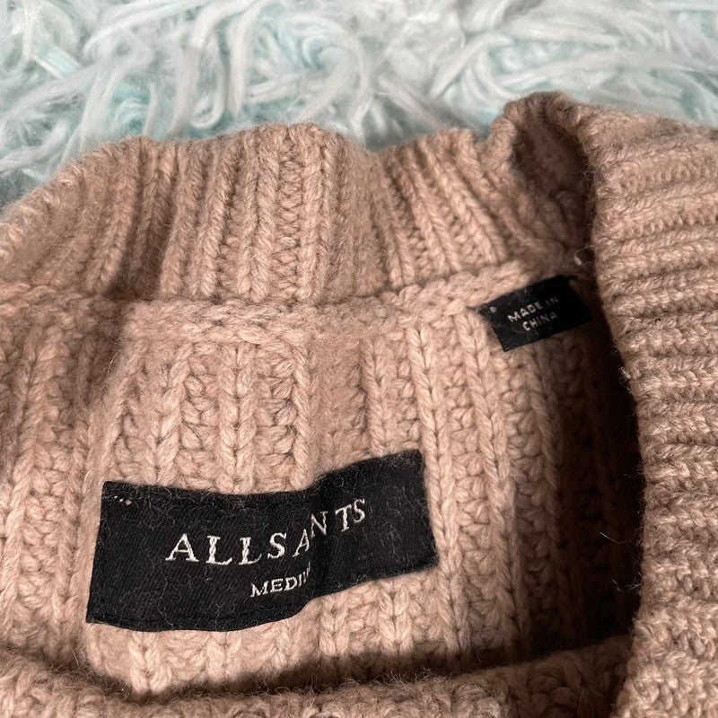 Cream AllSaints Chunky Knitted Jumper - Medium