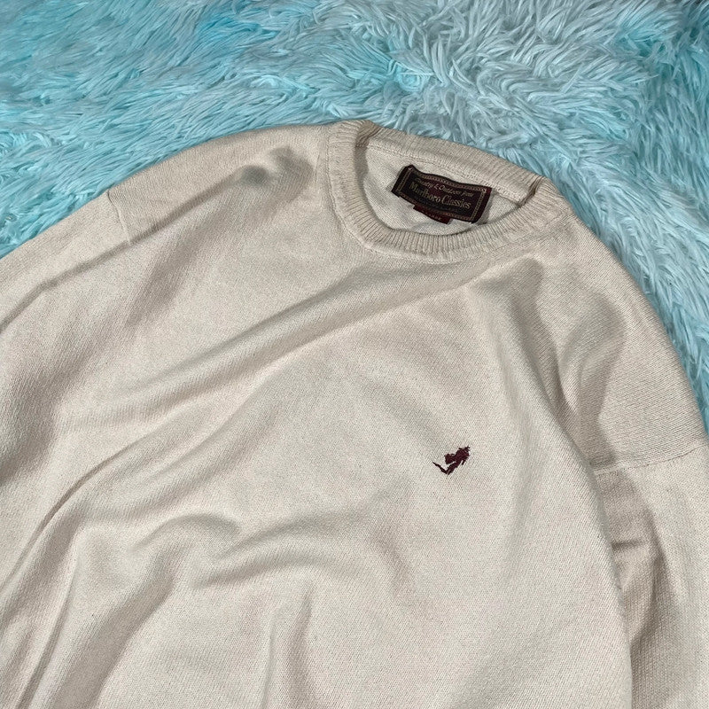 Vintage 90s Cream Marlboro Classics Knitted Jumper - XL