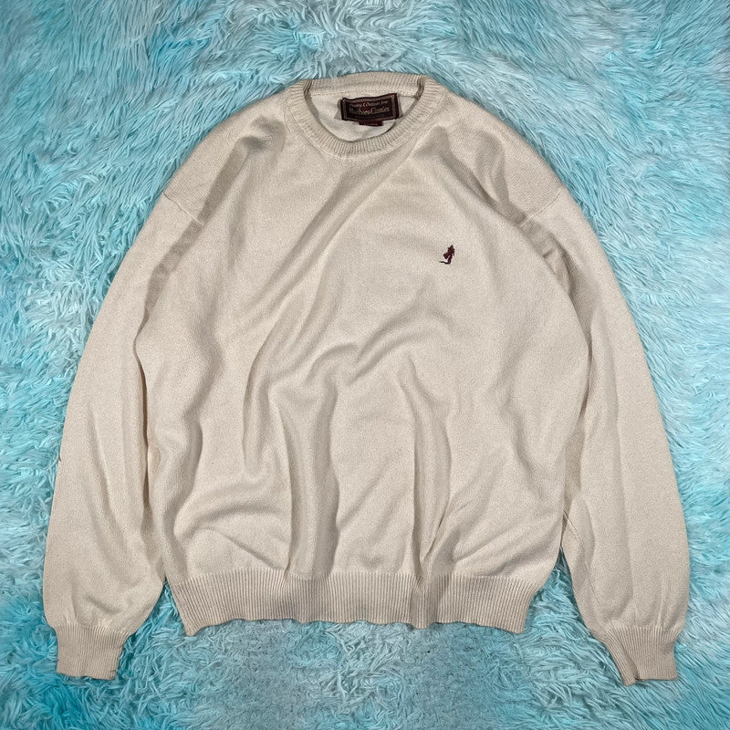 Vintage 90s Cream Marlboro Classics Knitted Jumper - XL