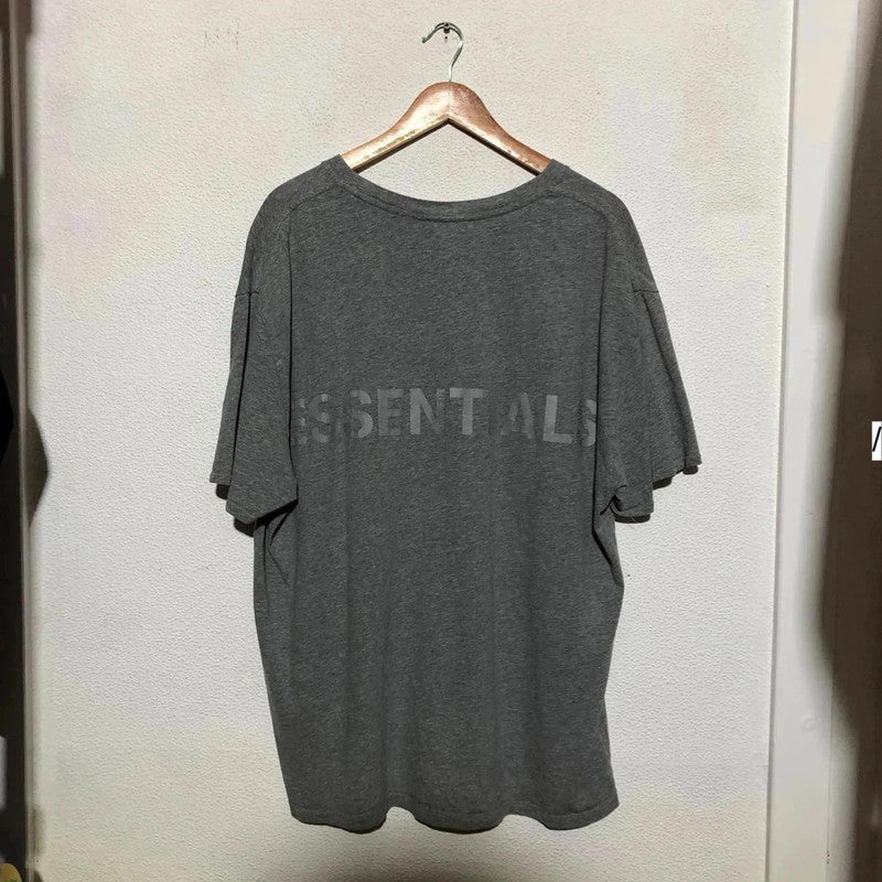 Grey Fear of God Essentials T Shirt Reflective Print - Large