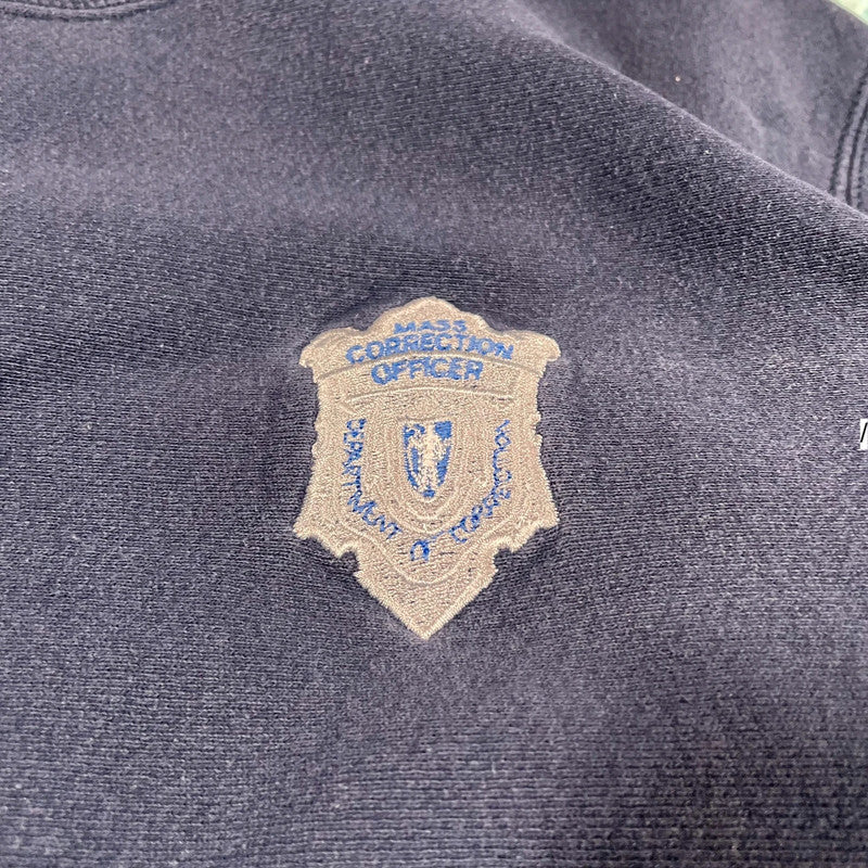 Vintage 90s Navy Police Sweatshirt - Large