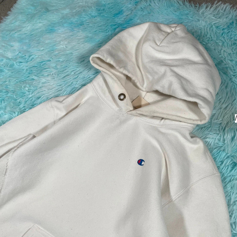 White Champion Reverse Weave Hoodie - Medium