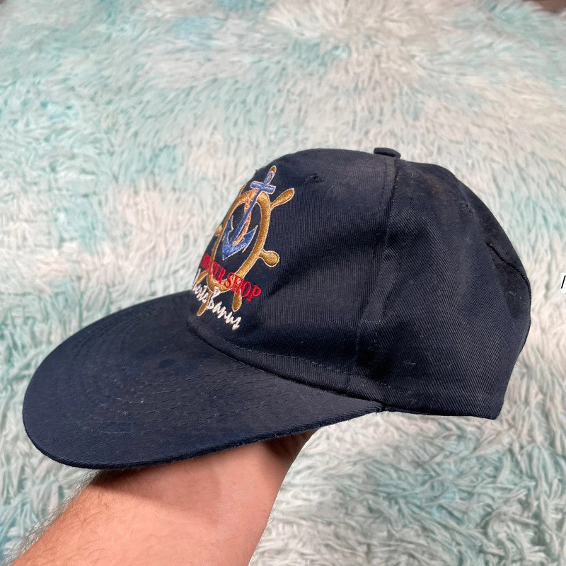 Vintage 90s Navy Sweater Shop Cap
