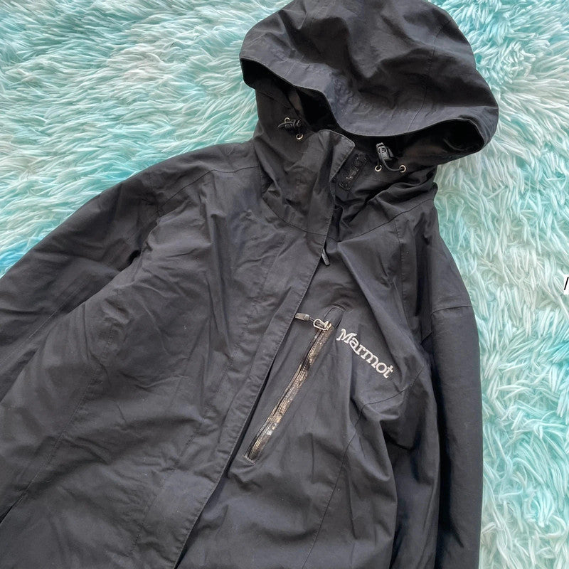 Black Marmot Waterproof Rain Jacket - Medium