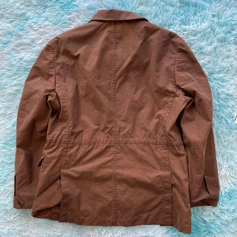 Olive Brown Cad & the Dandy Bespoke Painters Jacket - Medium