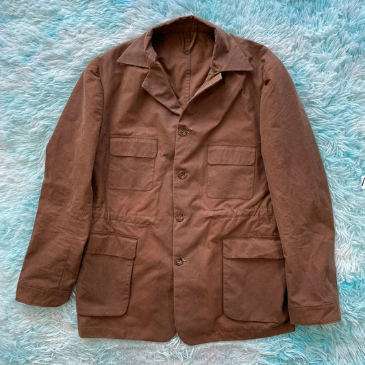 Olive Brown Cad & the Dandy Bespoke Painters Jacket - Medium