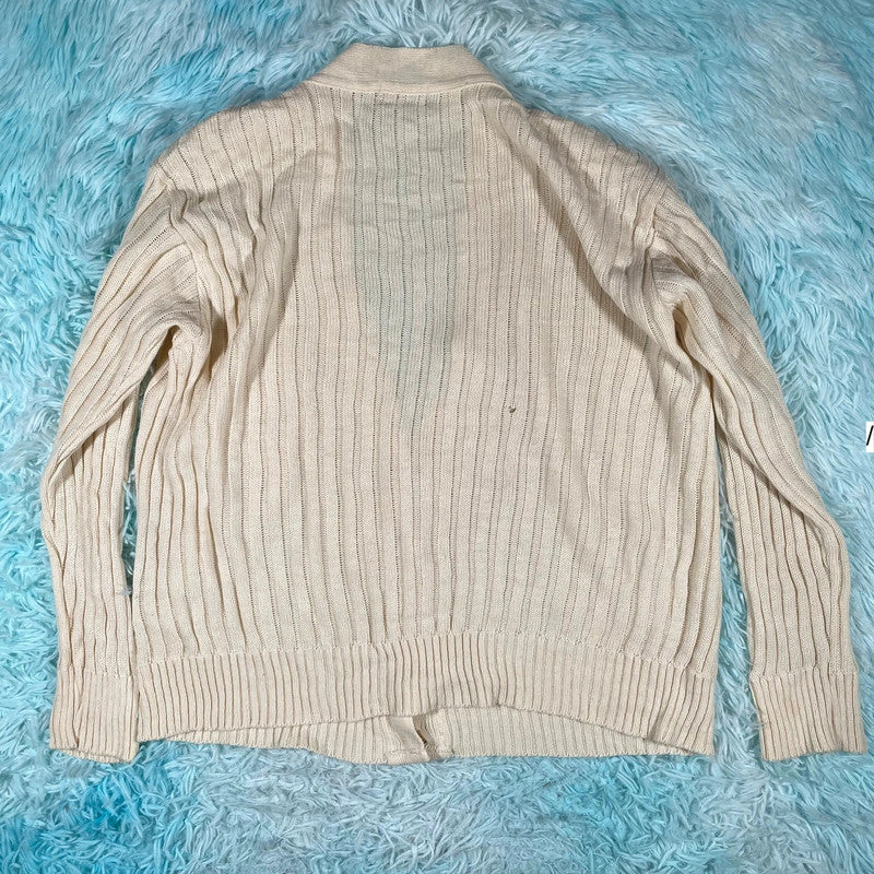 Vintage 90s Cream Crissandro Paris Cardigan - small
