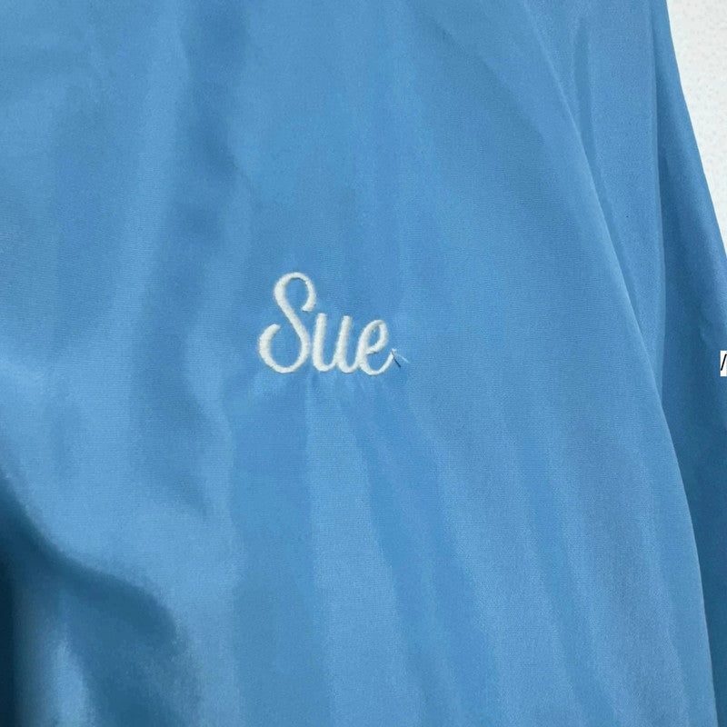 Vintage 80s Light Blue Varsity Jacket - Medium