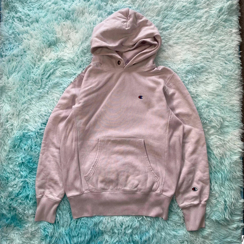 Light Pink Champion Hoodie Reverse Weave - Large