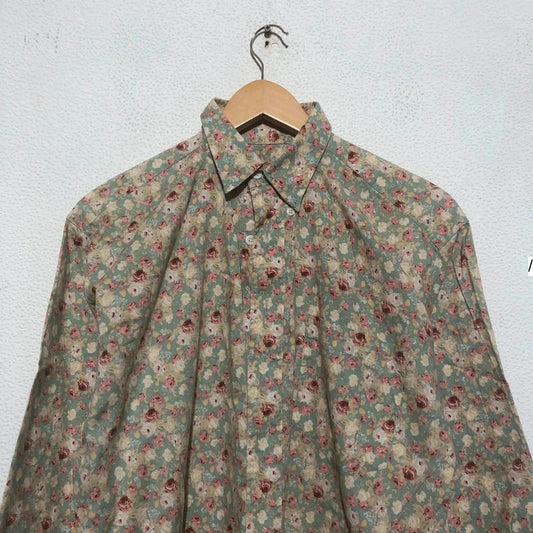 Vintage 90s Floral Patterned Nafnaf Shirt - Small