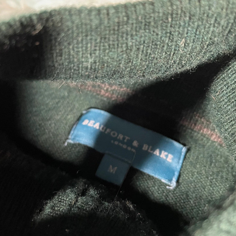 Dark Green Beaufort & Blake 1/4 Zip Jumper - Medium