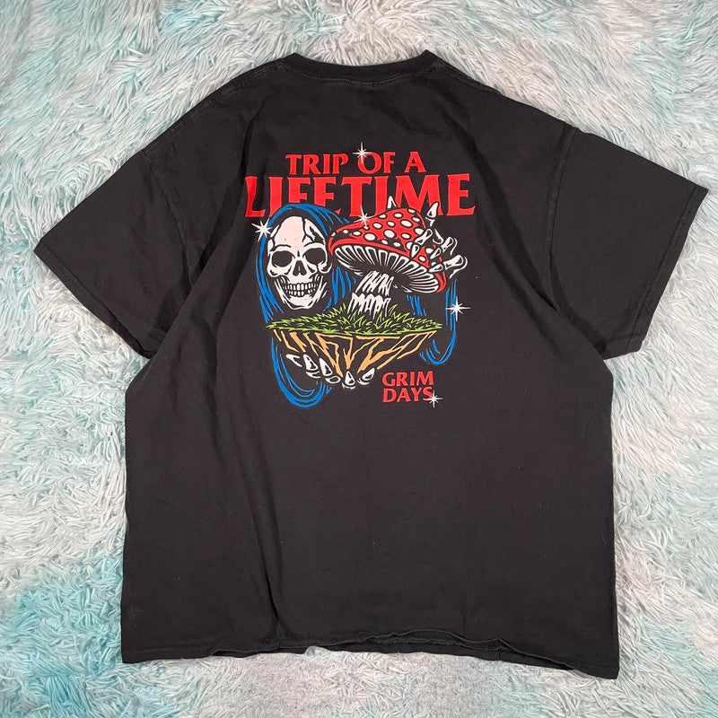 Black Grim Days Graphic T Shirt - XL