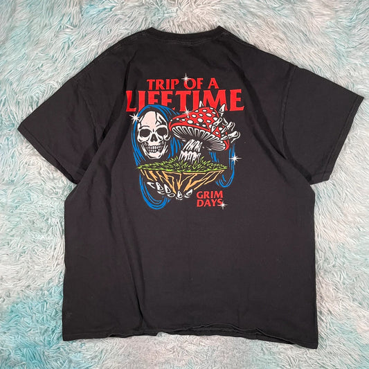 Black Grim Days Graphic T Shirt - XL