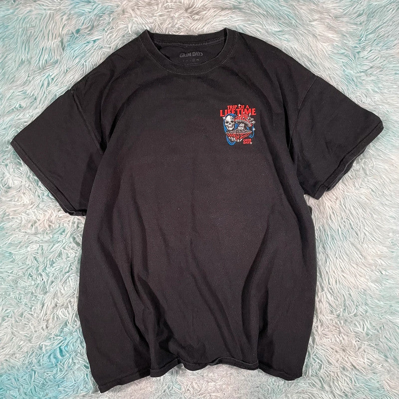 Black Grim Days Graphic T Shirt - XL