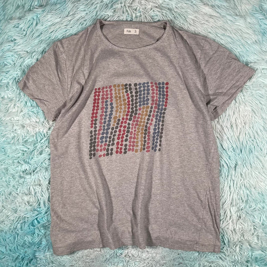 Grey Folk Graphic T Shirt - Large