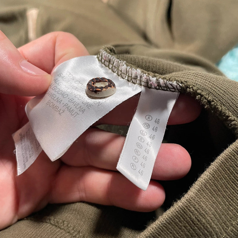 Vintage Olive Green 1/4 Zip Sweatshirt - XXL