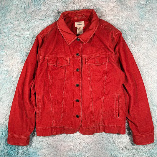 Vintage Red LL Bean Corduroy Jacket - XL