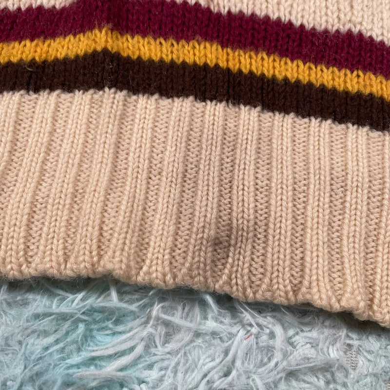 Vintage 80s Cream Cricket Jumper - XL