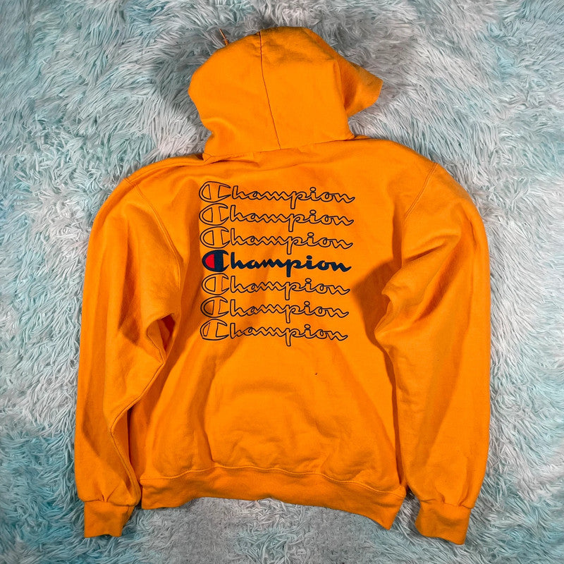 Yellow Champion Hoodie Graphic - Small