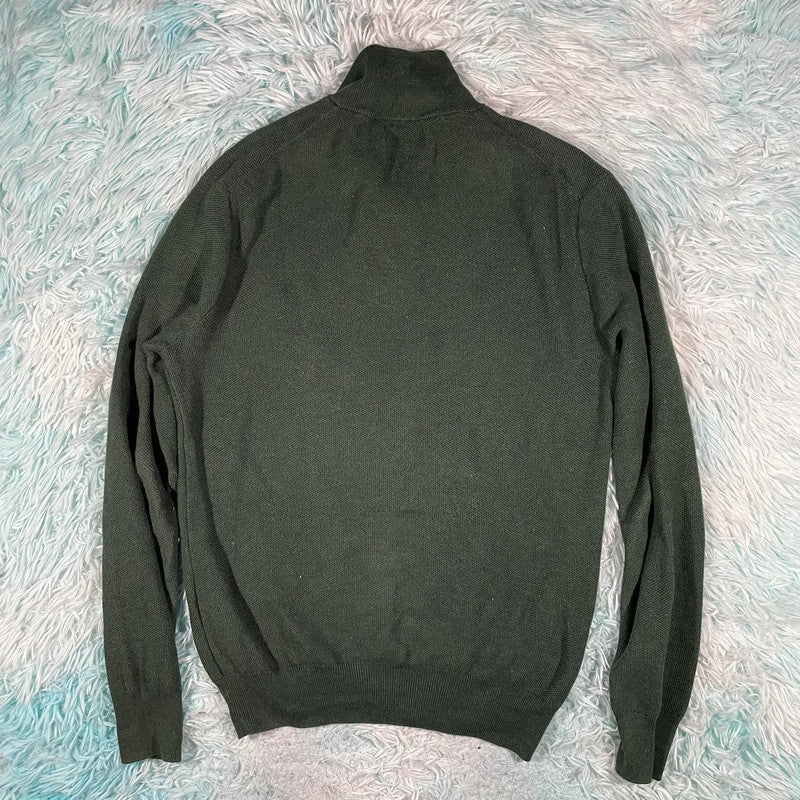 Dark Green Polo Ralph Lauren 1/4 Zip Sweatshirt - XS