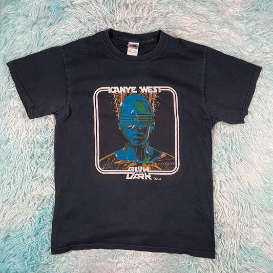 Black Kanye West T Shirt Glow in the dark Tour 2008 - Medium