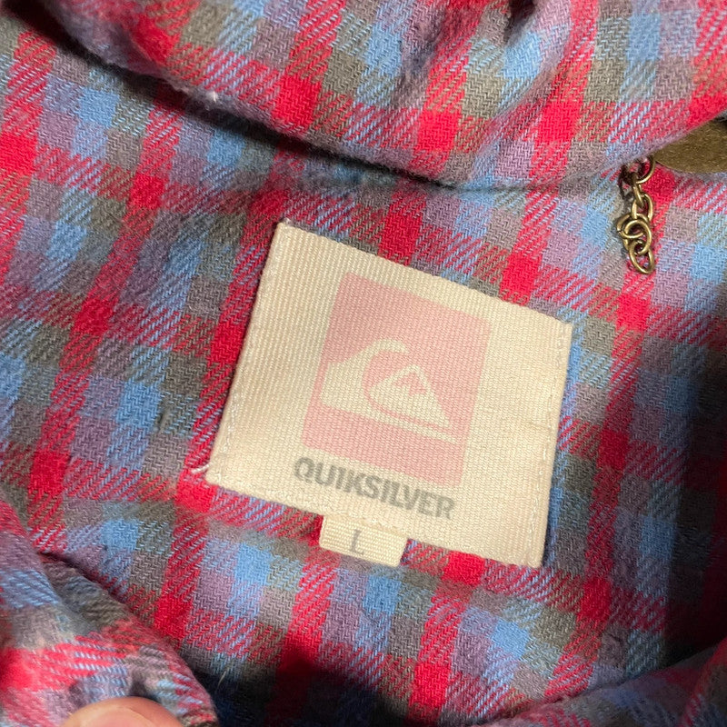 Vintage Brown Quiksilver Puffer Gilet Jacket - Large
